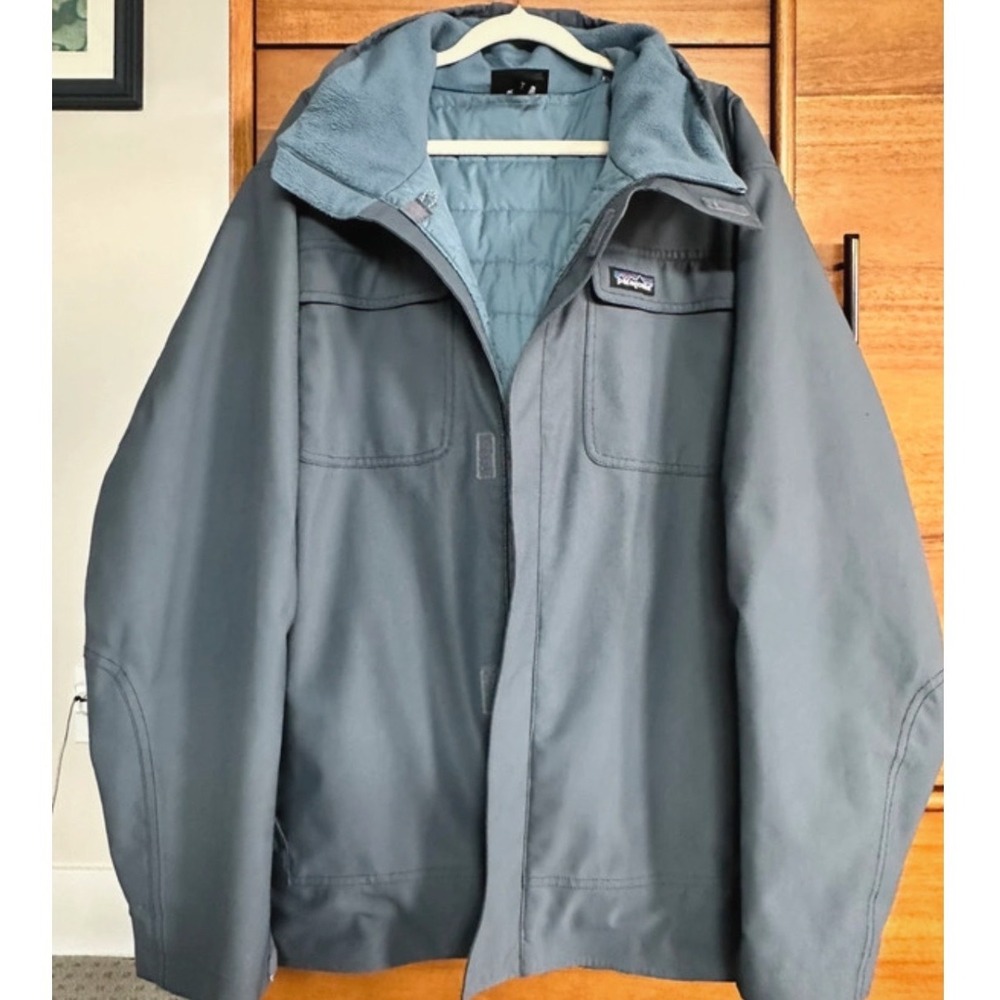 Patagonia Insulated Hooded Jacket Large Dusty Blue Good Condition